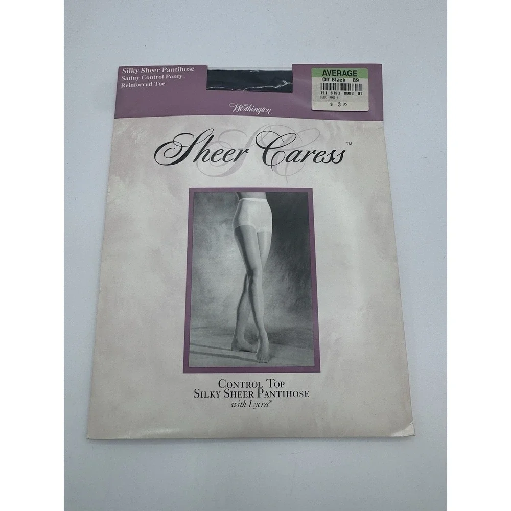 Vintage JcPenny Sheer Caress Subtle Super Shapers Queen Short Off Black 87 New